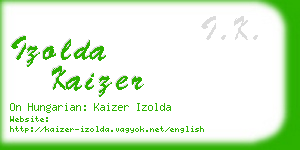 izolda kaizer business card